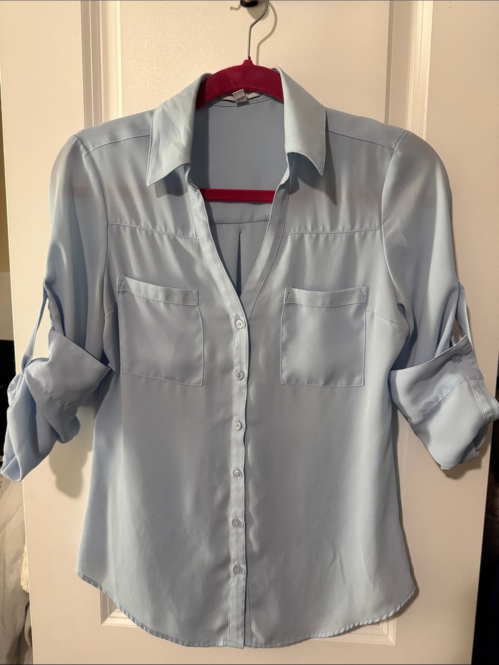 Express Light Blue Button-Down Shirt